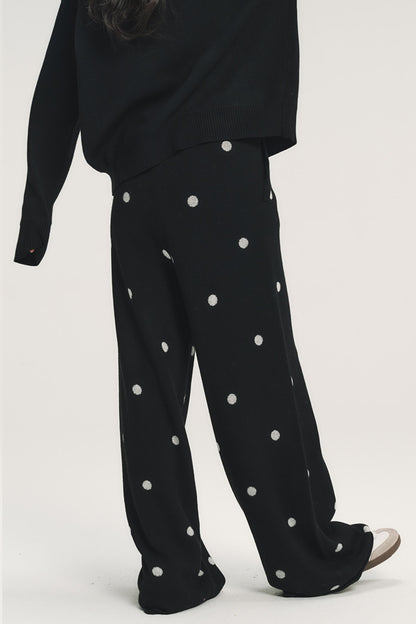 Colorful Polka Dot Knit Pants