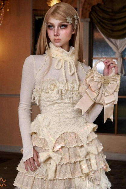 Lace Knit Camisole Hat Set-Up