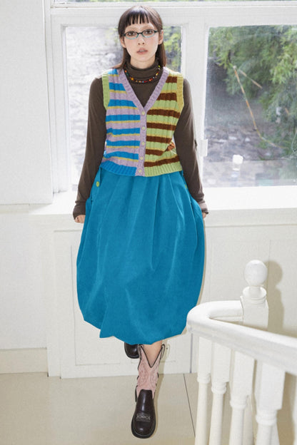 High-Waisted Multi-Color Skirt