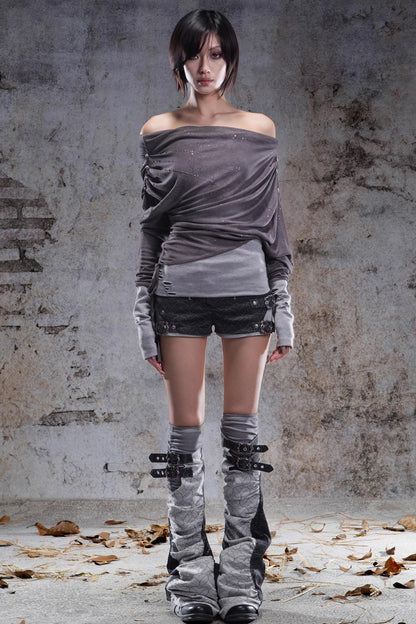 Punk Retro Low-Rise Shorts Set-Up