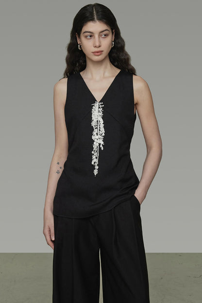 Lace Tassel Summer Vest