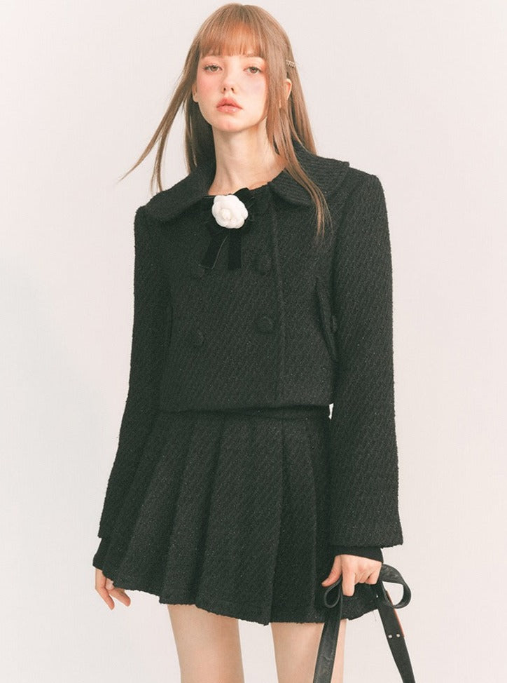 Wool Jacket And Skirt Set