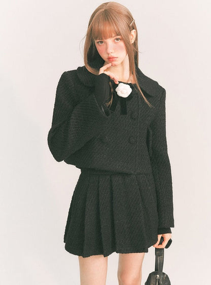 Wool Jacket And Skirt Set