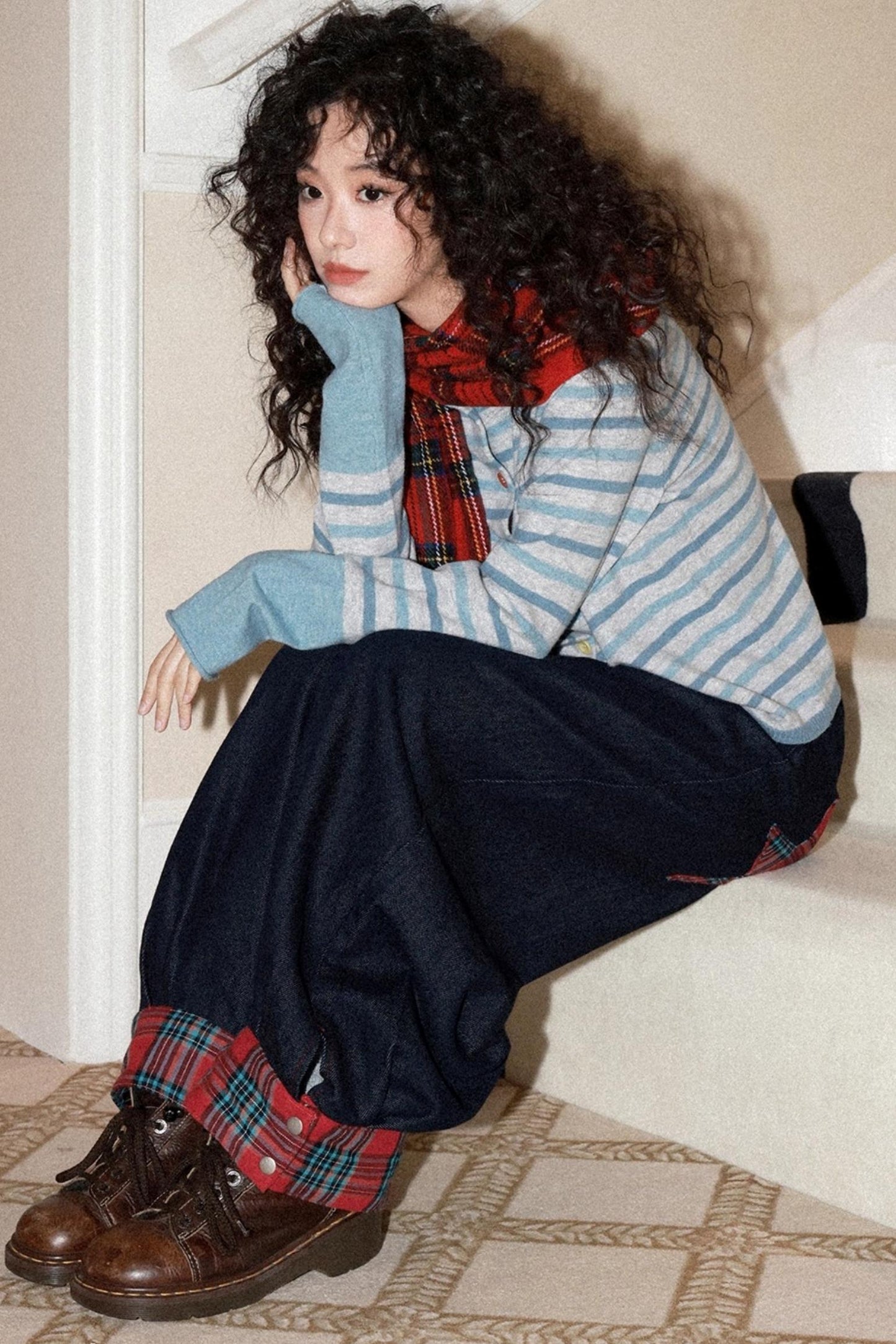 Candy Paper Wool Cardigan Set-Up