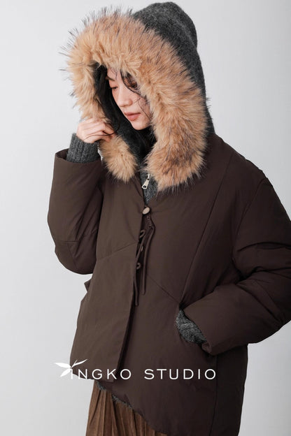 Fallen Leaves V-Neck Jacket