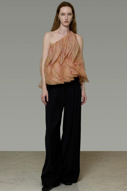 Camicia stile francese con spalle scoperte