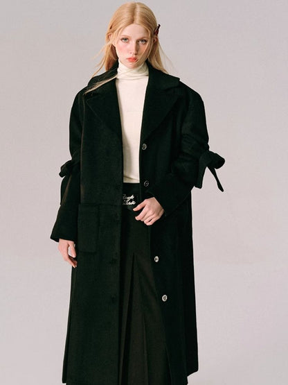 Wool Bow French Long Tweed Jacket