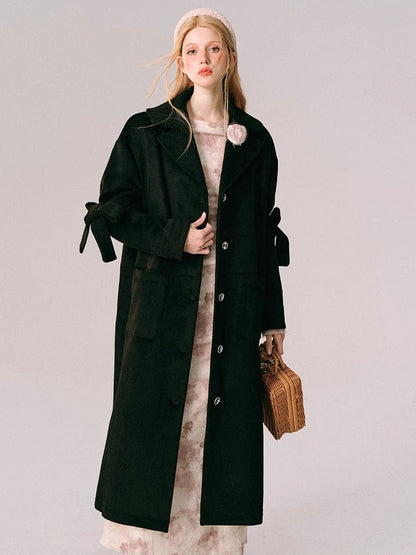 Wool Bow French Long Tweed Jacket