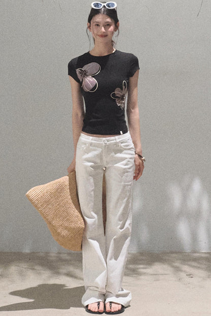 Begonia Bloom Slim Fit T-Shirt