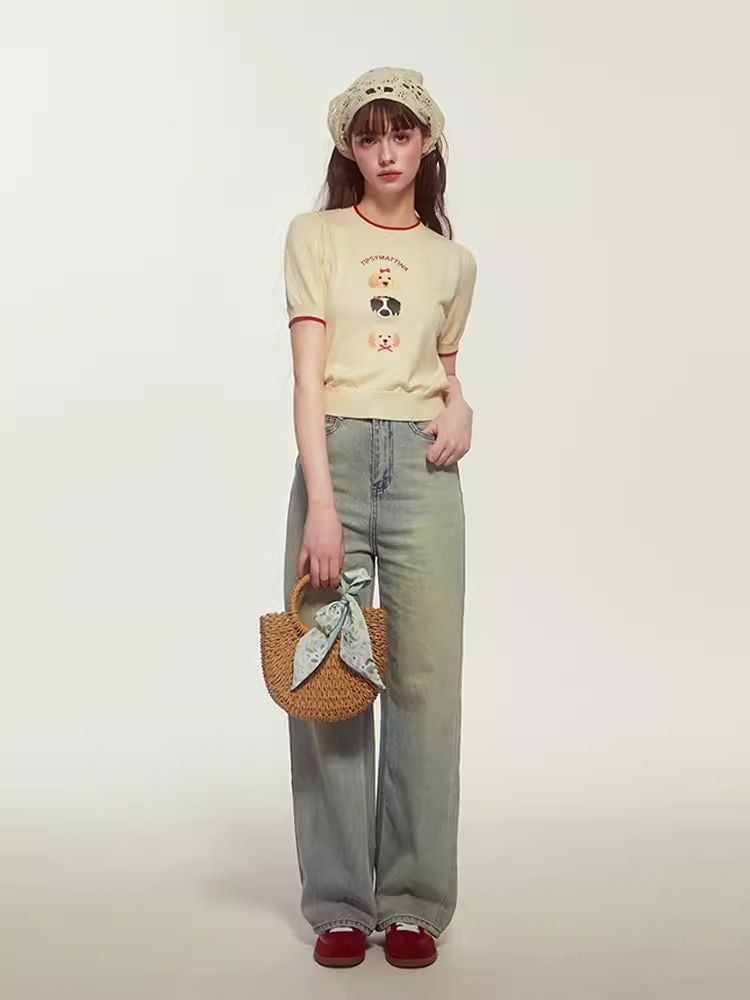 Apron wide-legged pants