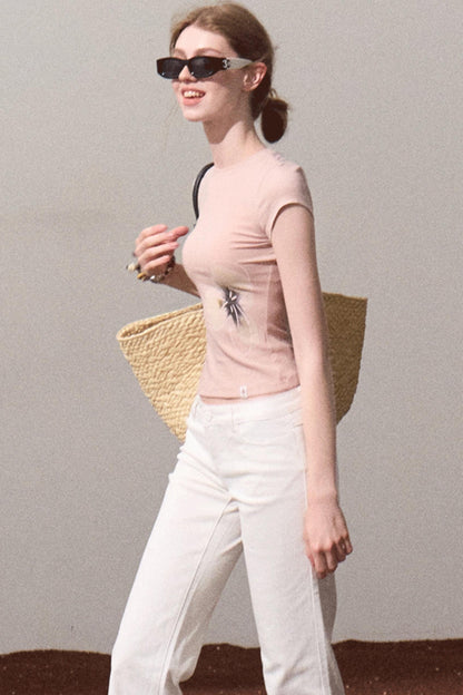 Begonia Bloom Slim Fit T-Shirt