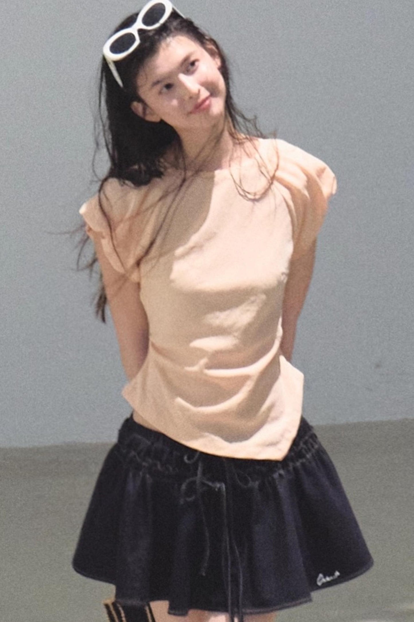 Embroidered Lyocell Puffy A-Line Skirt