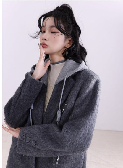 College sweatshirt hat woolen coat