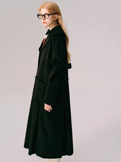 Wool Bow French Long Tweed Jacket