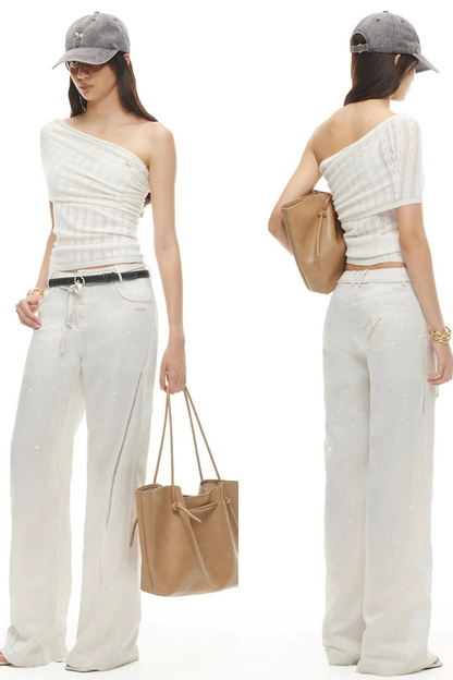 Asymmetrical Tencel Linen Top