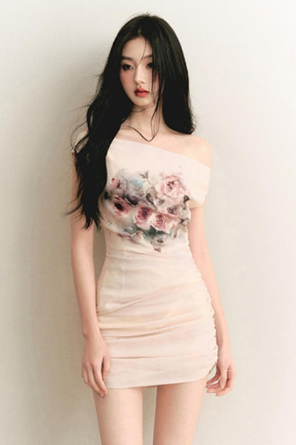 Rose One-Shoulder Dress