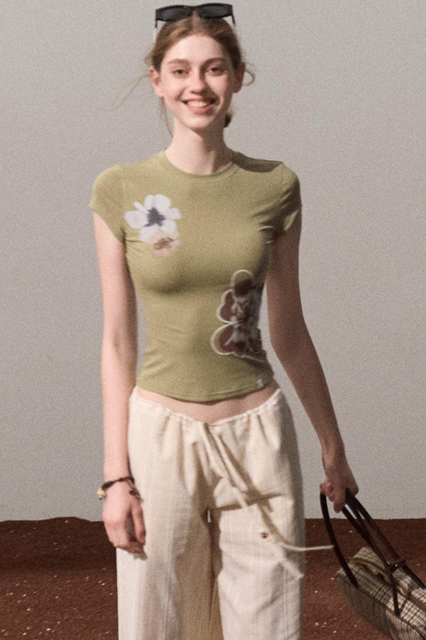 Begonia Bloom Slim Fit T-Shirt