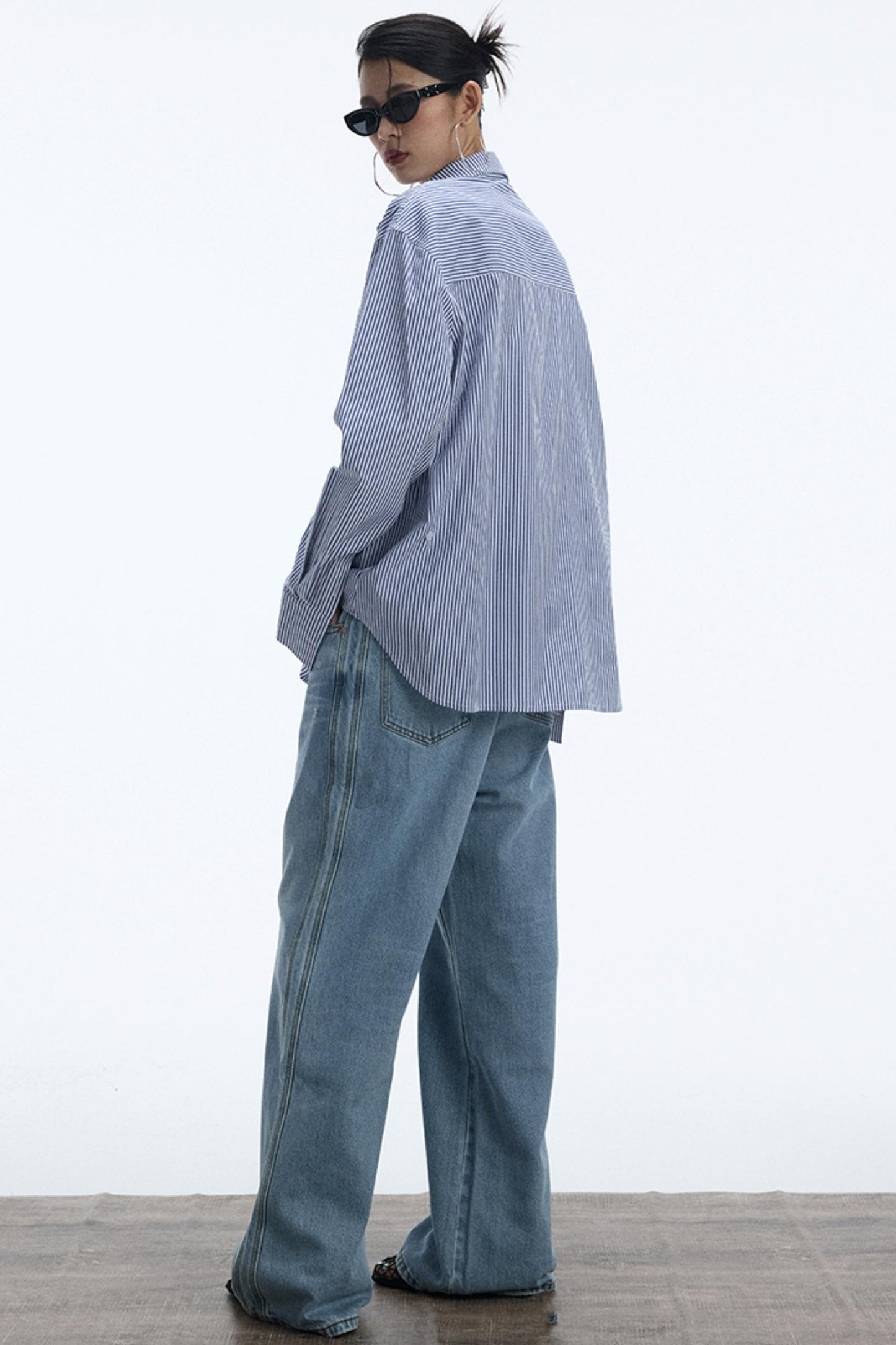 Blue And White Stripe Shirt