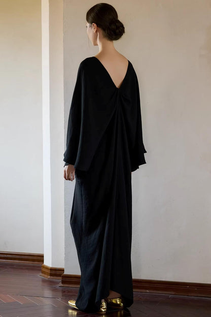 Black Ethereal Batwing Dress