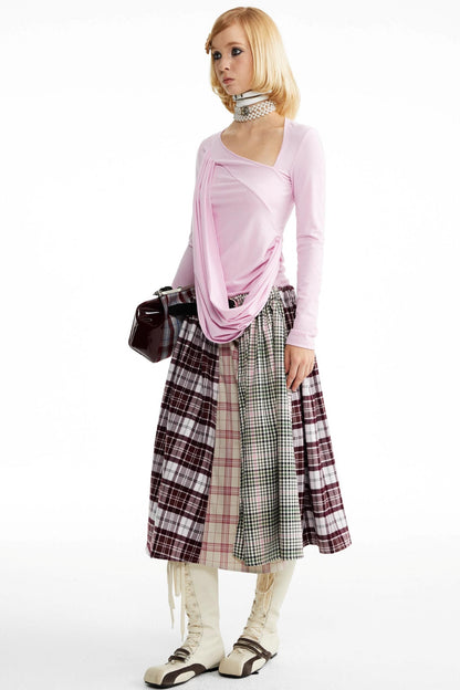 Pleated Panelled Skirt