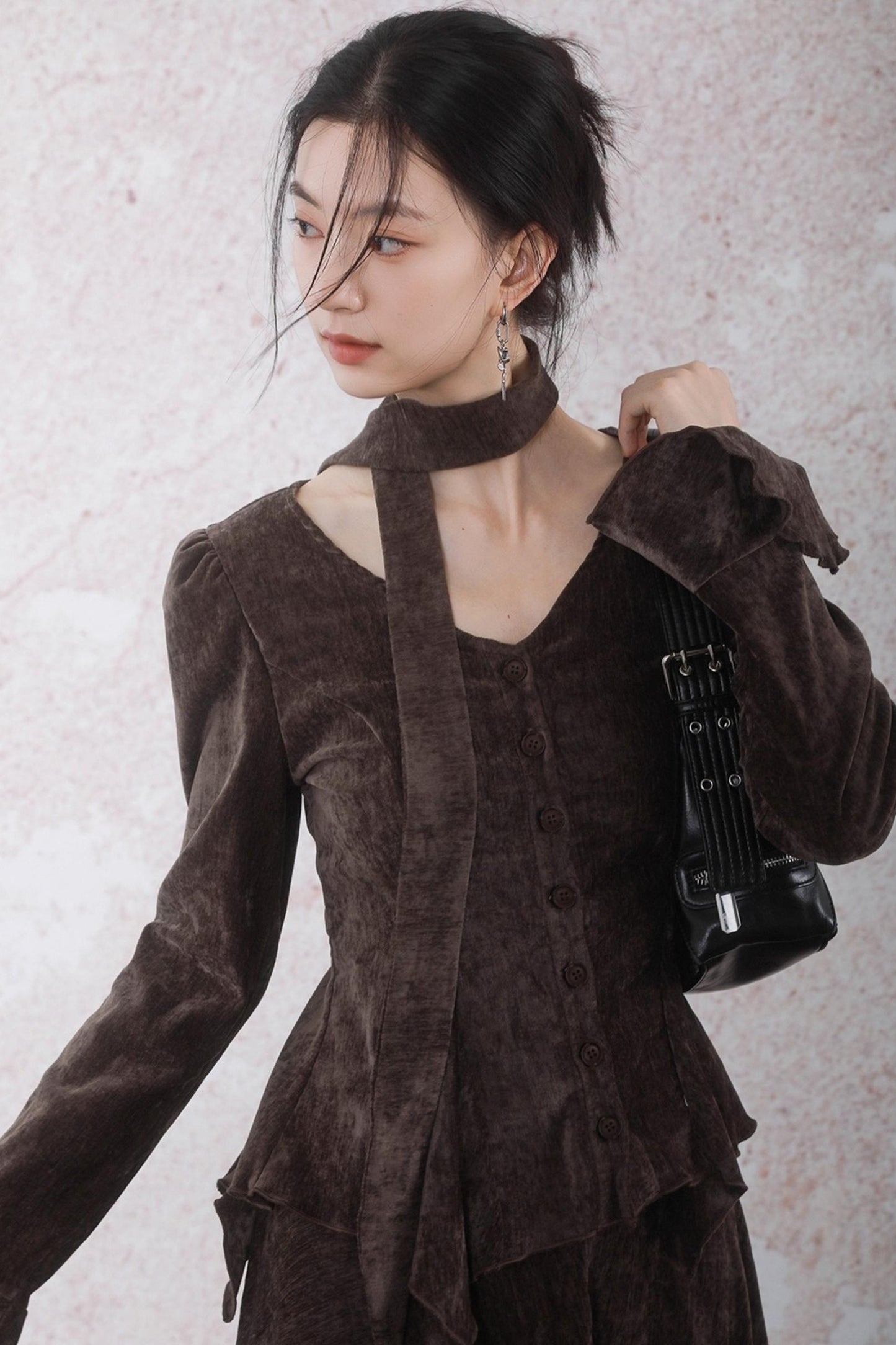 Winter Velvet Top Skirt Set-Up