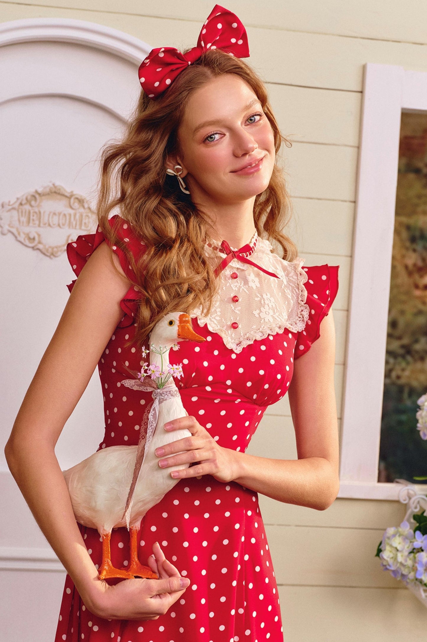 Dreamy Polka Dot Lace Dress