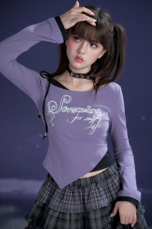 Black and Purple Desire Top