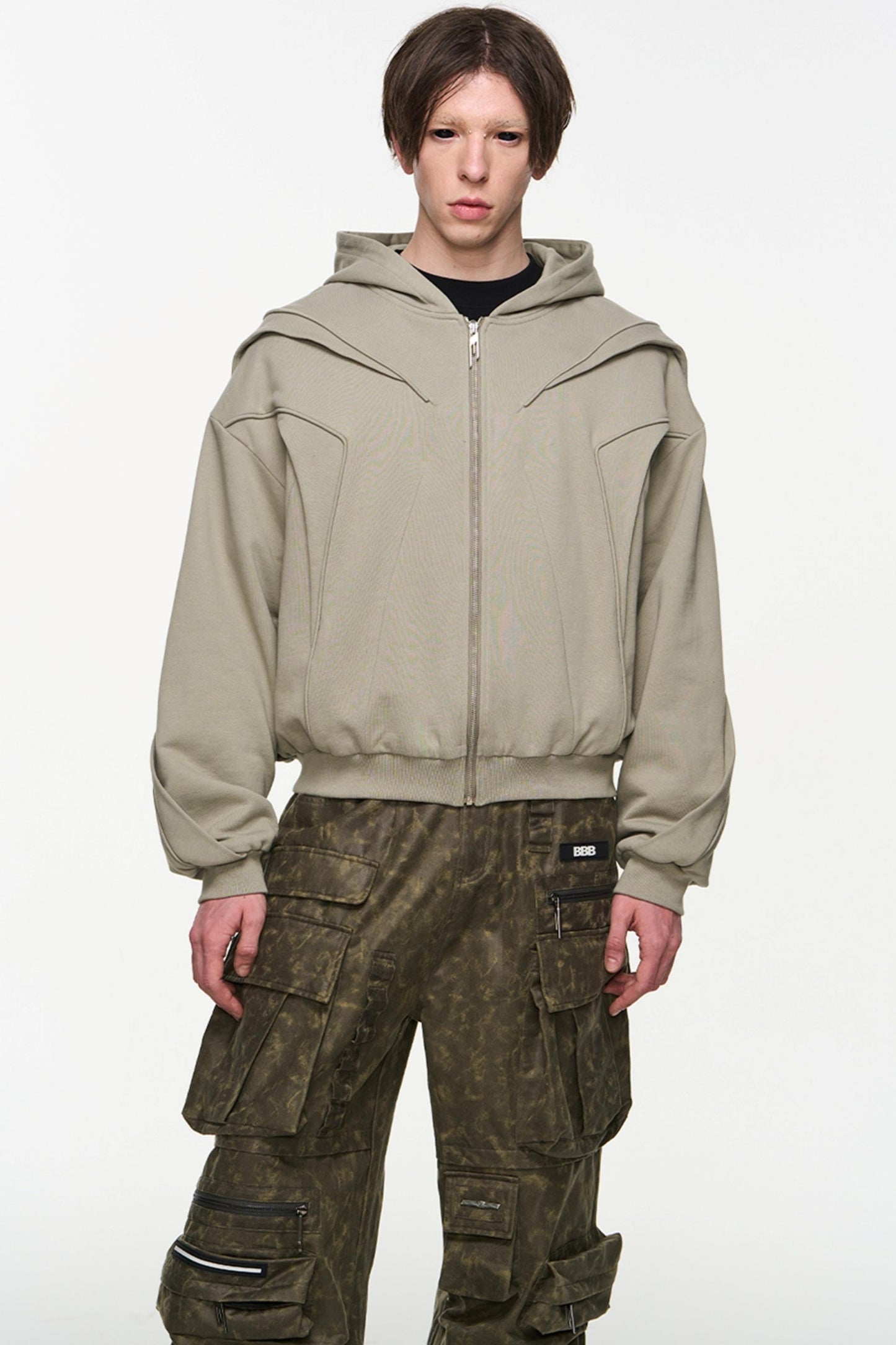 Layered Hoodie Jacket