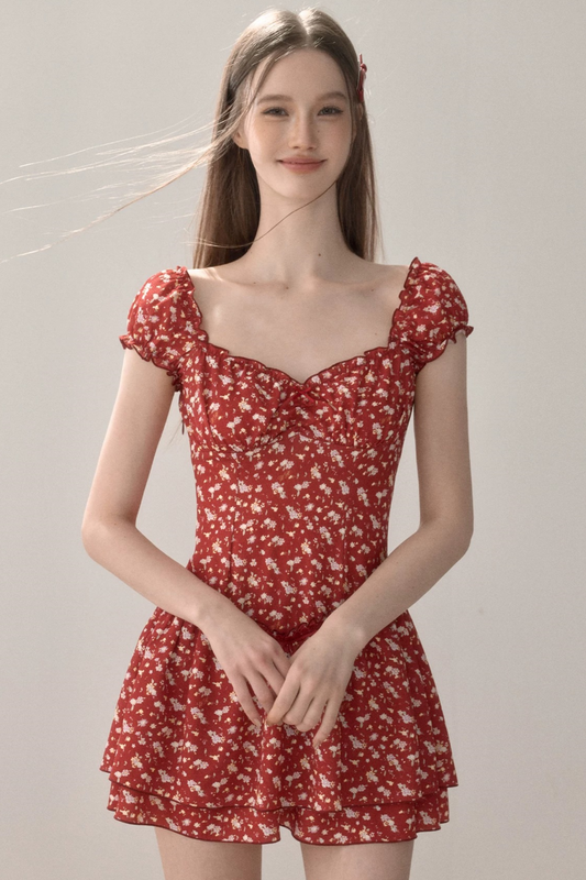 Romantic French Floral Dress
