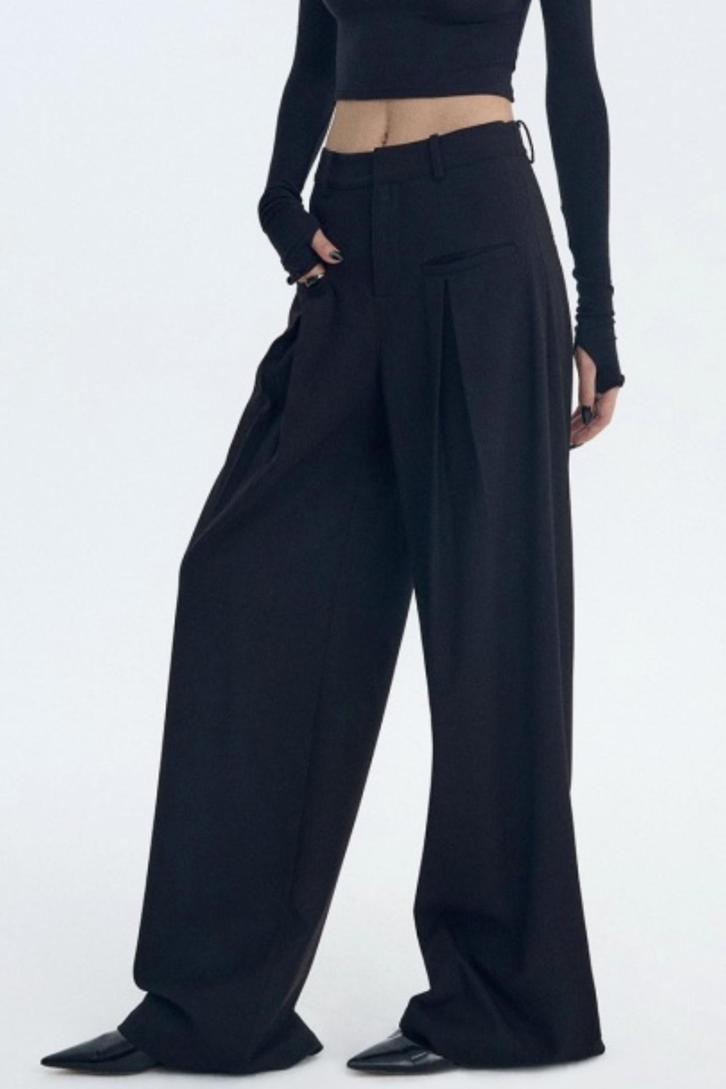 Intellectual Black Pleated Pants