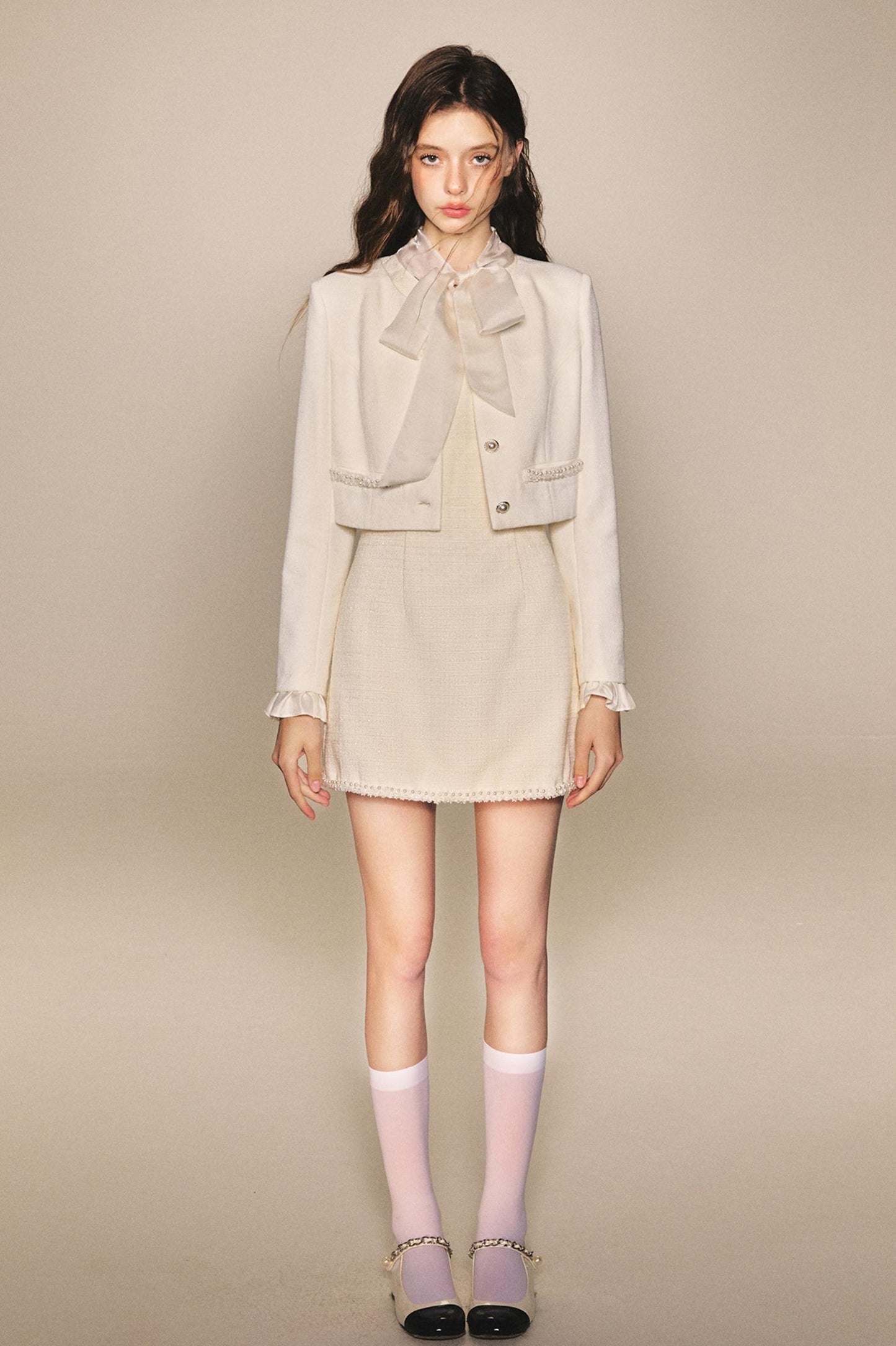 Fragrant Bow Vest Dress