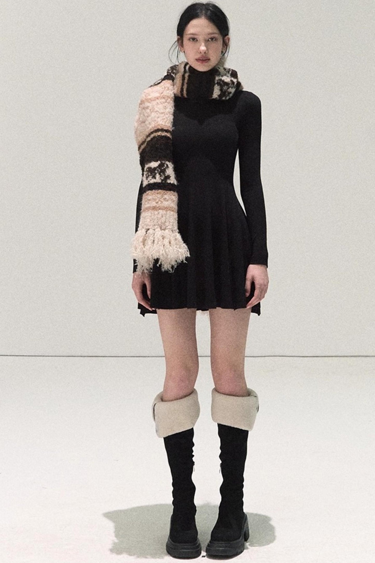 Handmade Wool Fair Isle Scarf