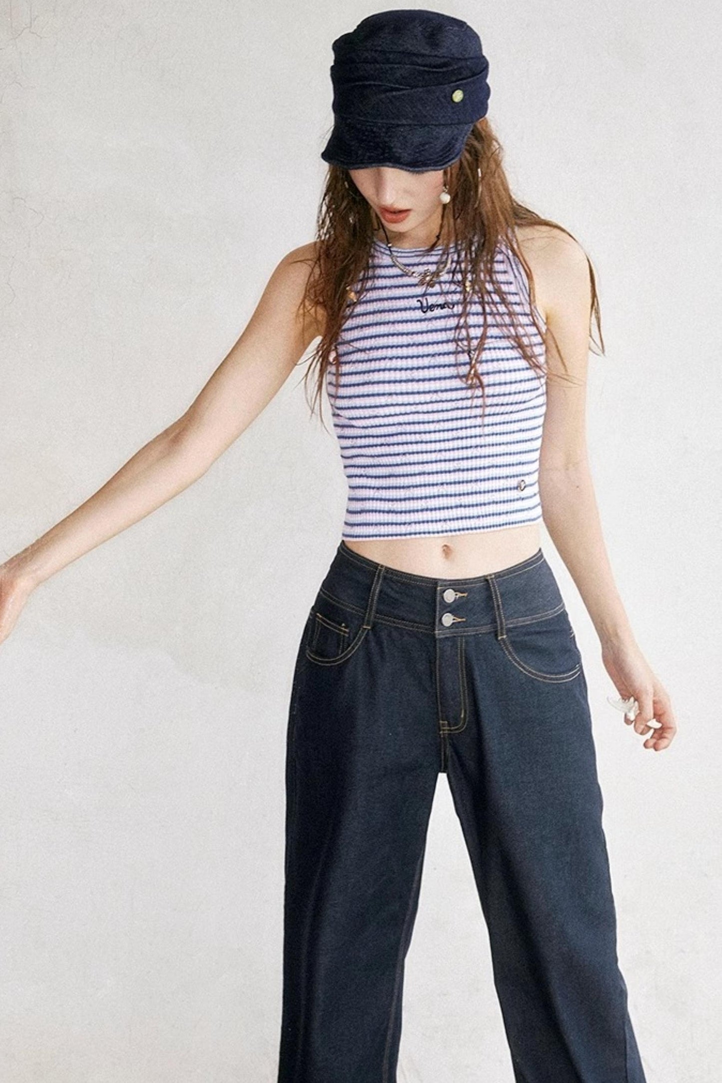 Textured Striped Knit Camisole