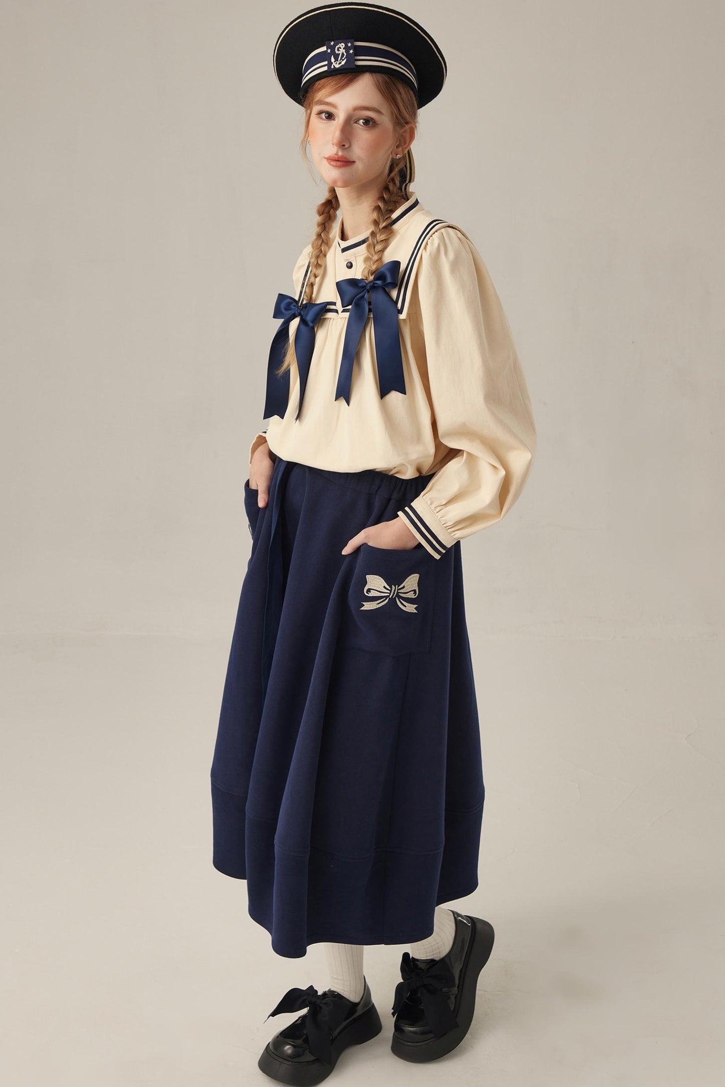 Elegant Floral Midi Skirt