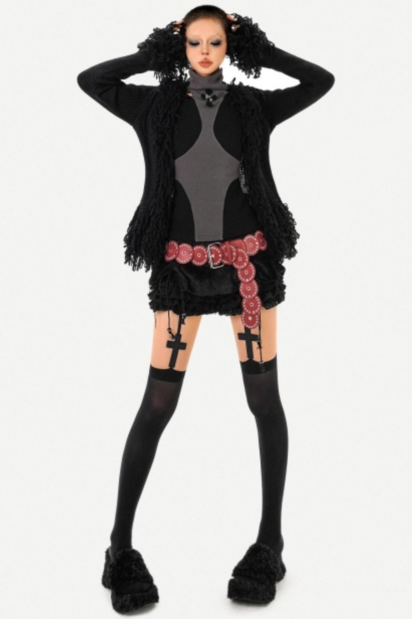 Black Asymmetrical Off-Shoulder Top