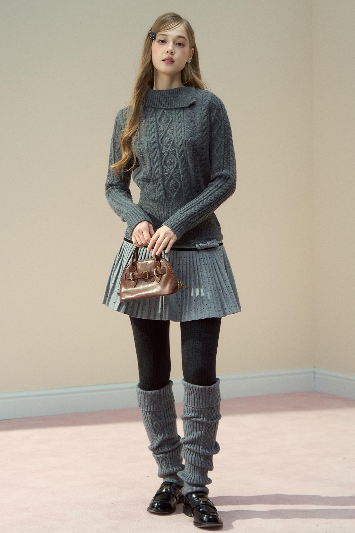 Feminine Line Vintage Knit Top