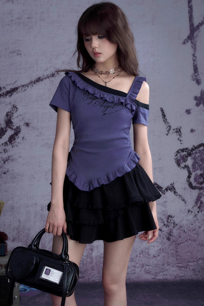 Pure Purple Irregular Top