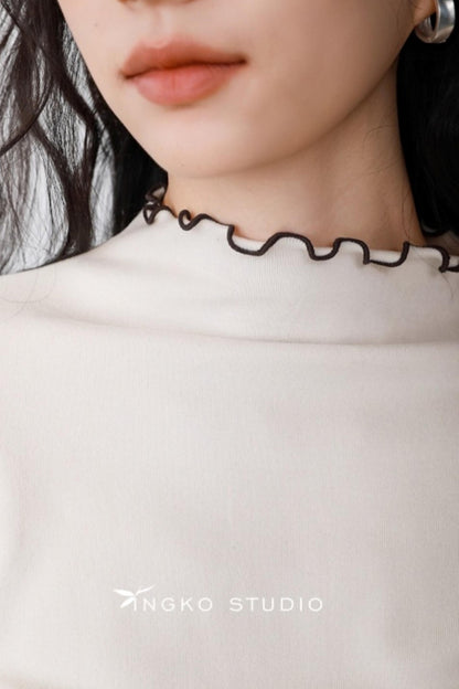 Mica White Ruffled Top