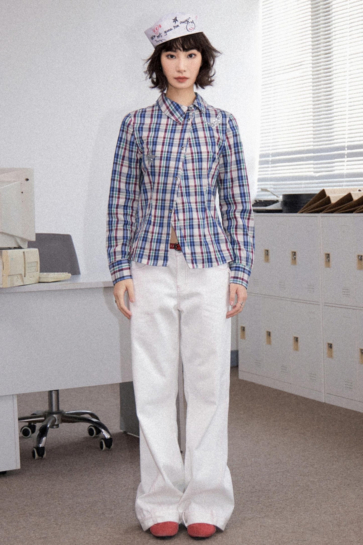 Pink Cotton Straight Jeans