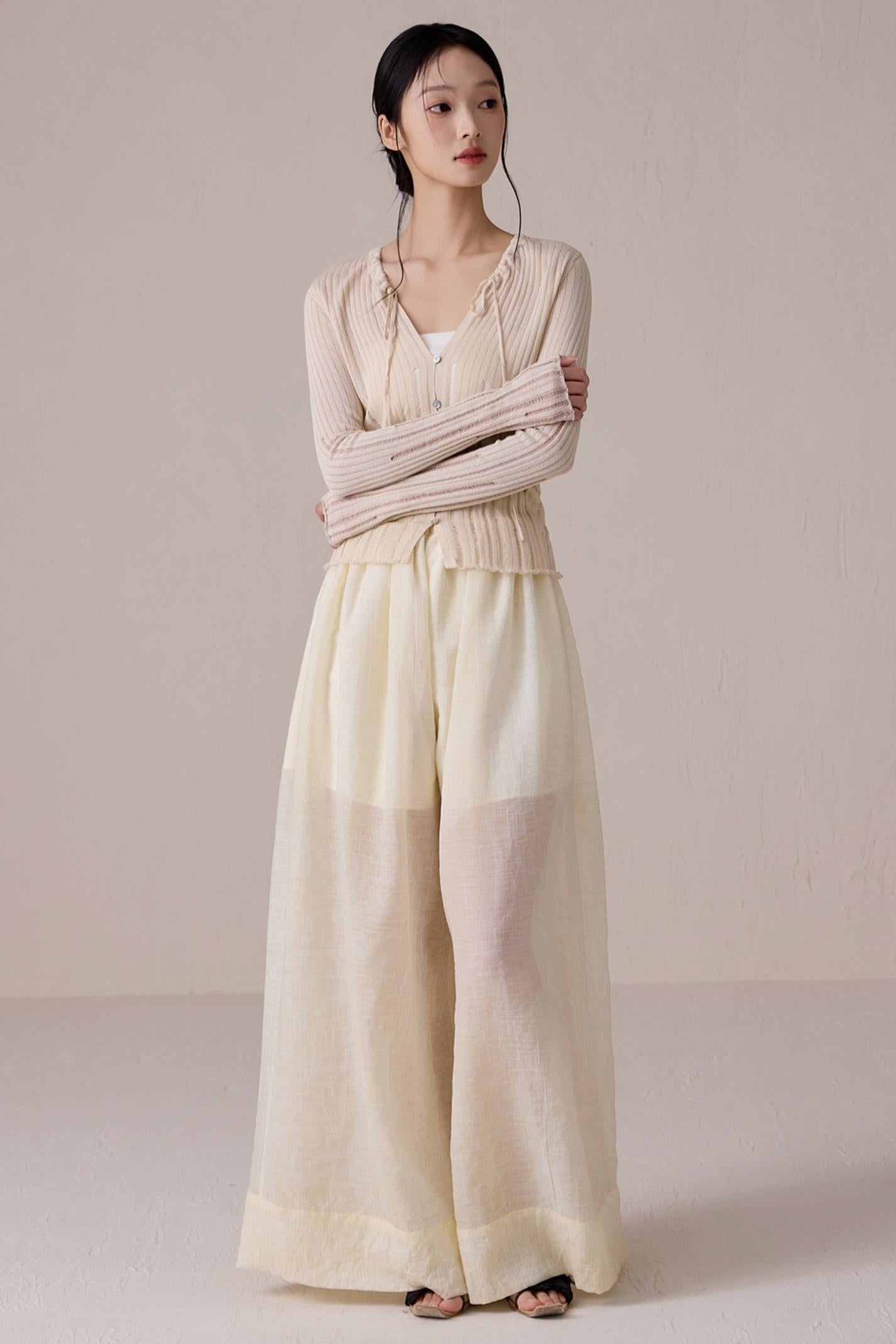 Beige Light Knit Cardigan