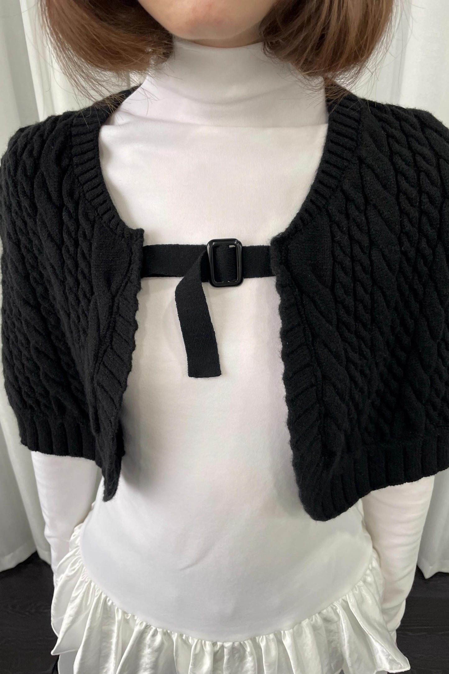 Knit Black Sweater Shawl