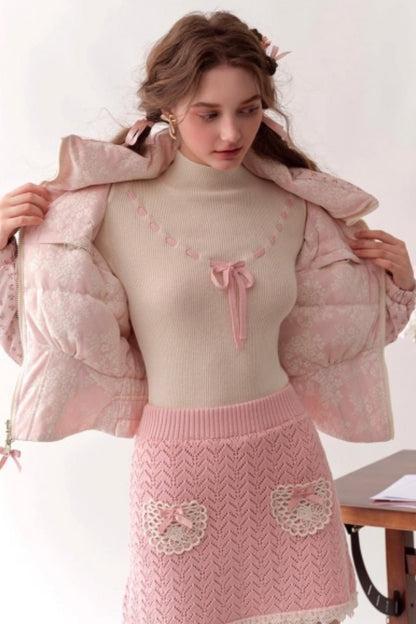 Lacemade Knit Sweater Skirt Set