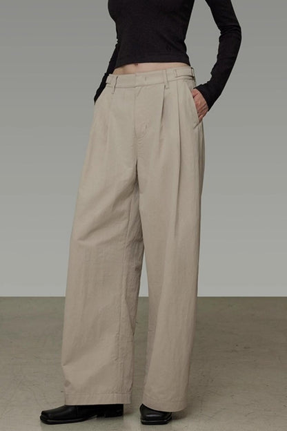 Autumn Drape Wide-Leg Pants