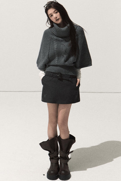 Retro Knit Twist Sweater