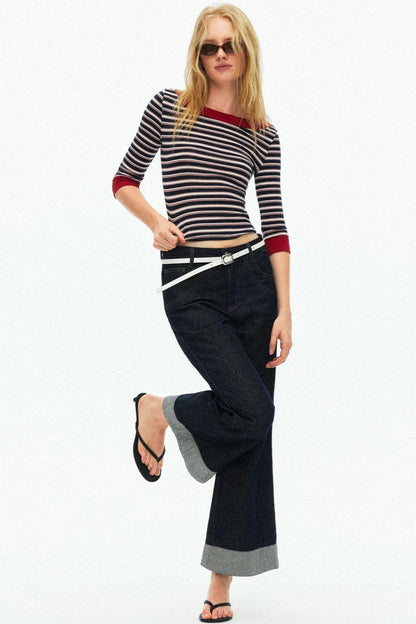 Lyocell Tencel Striped Sweater