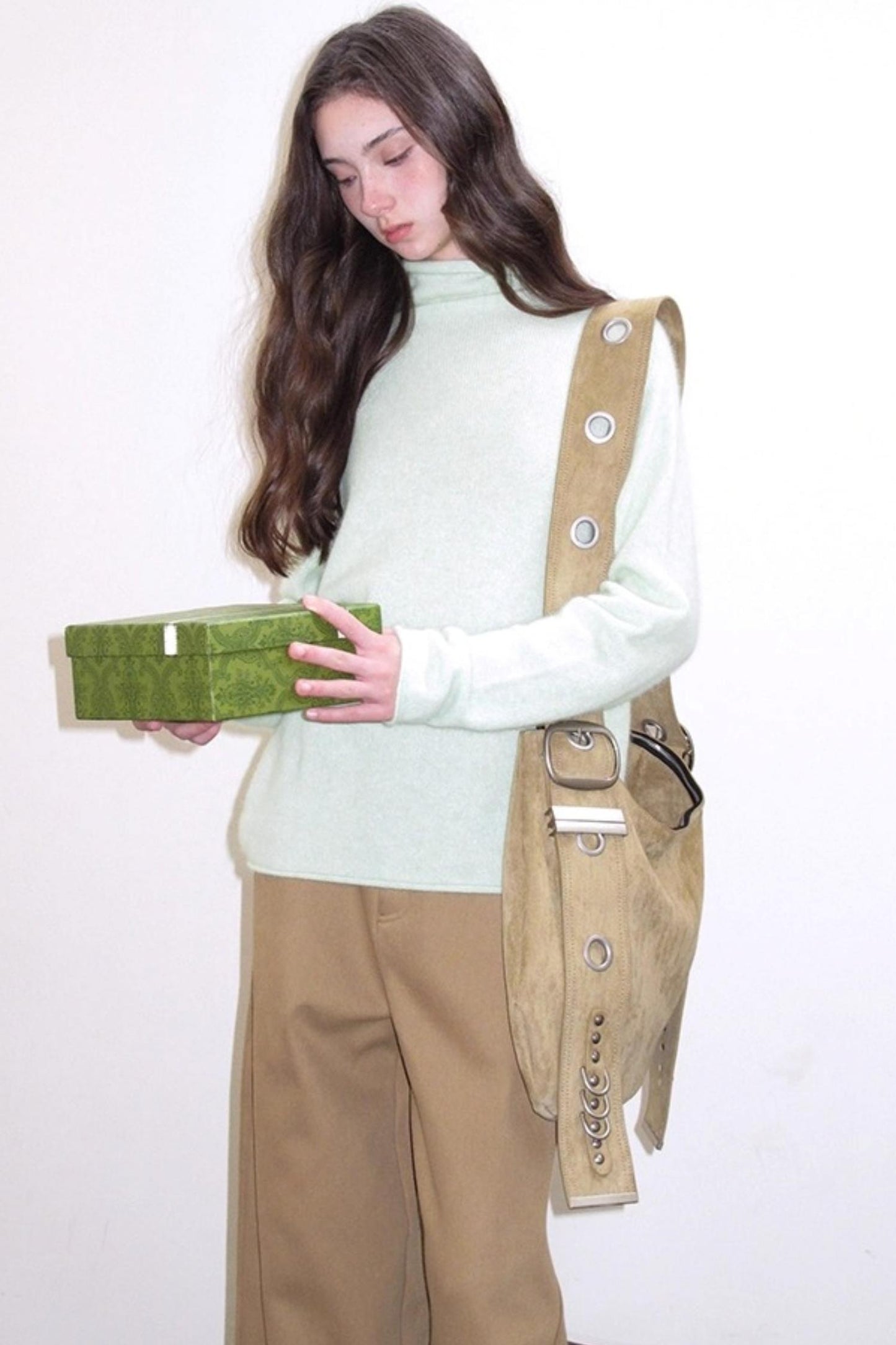 Superfine Wool Mint Sweater