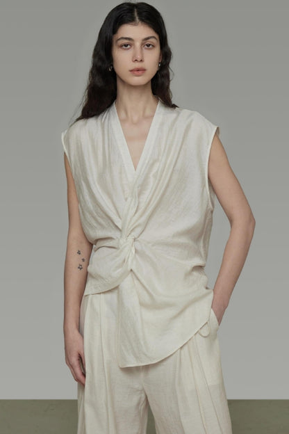 Twist V-Neck Top