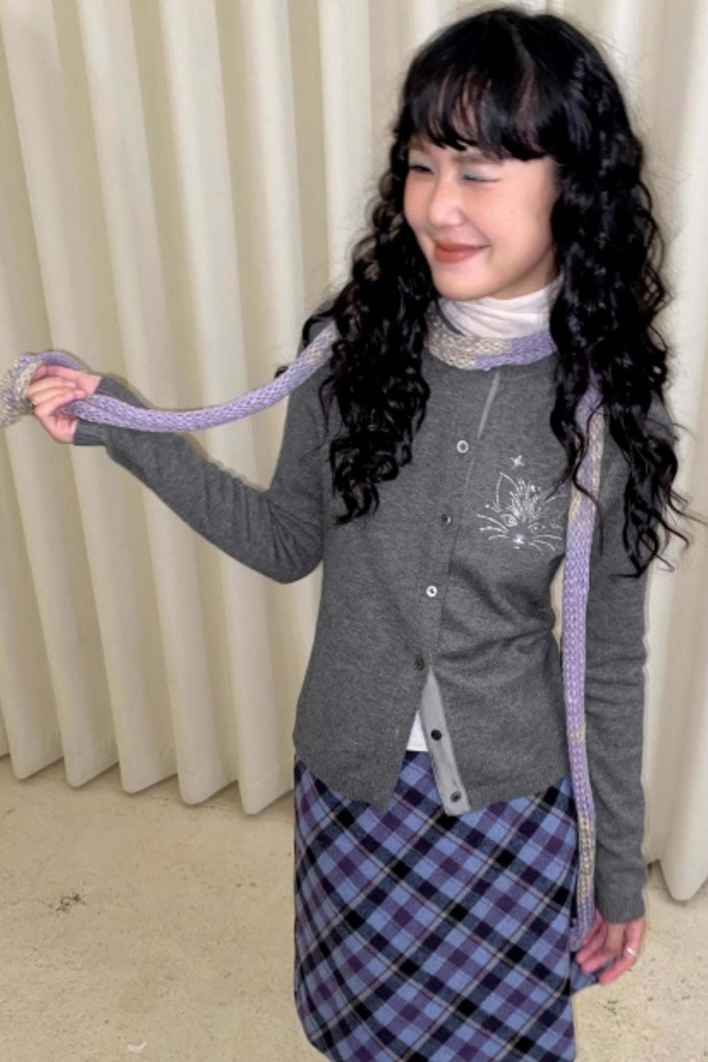 Little Cat Patchwork Cardigan