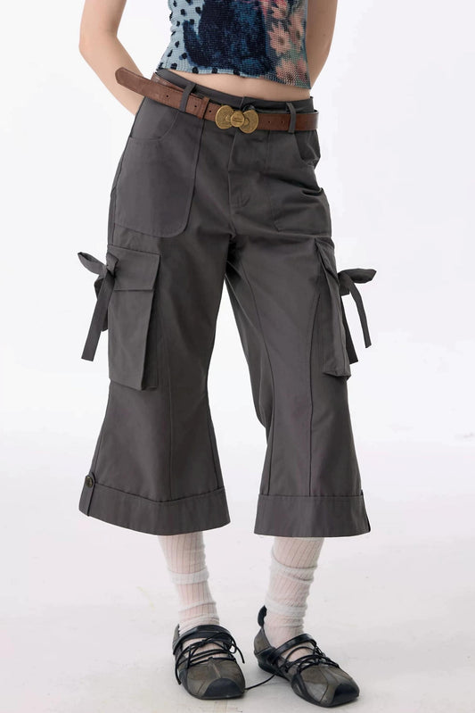 High-Waisted Workwear Casual Pants