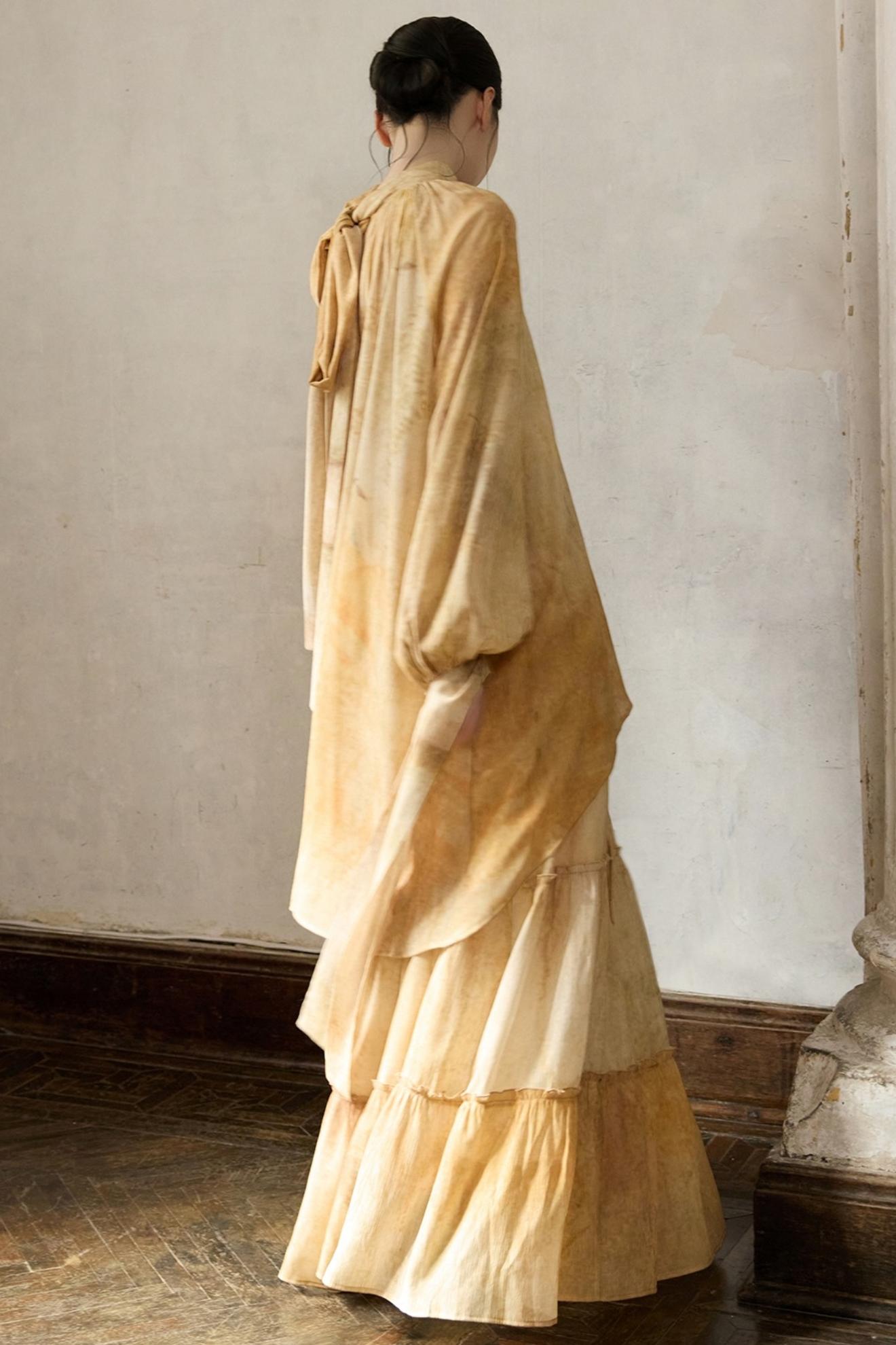 Romantic Lace-up Flowing Skirt Set-Up